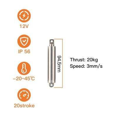 12 Volt Linear Actuator with Remote